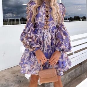 Zimmermann Botanica Lavender mini Dress Size 2